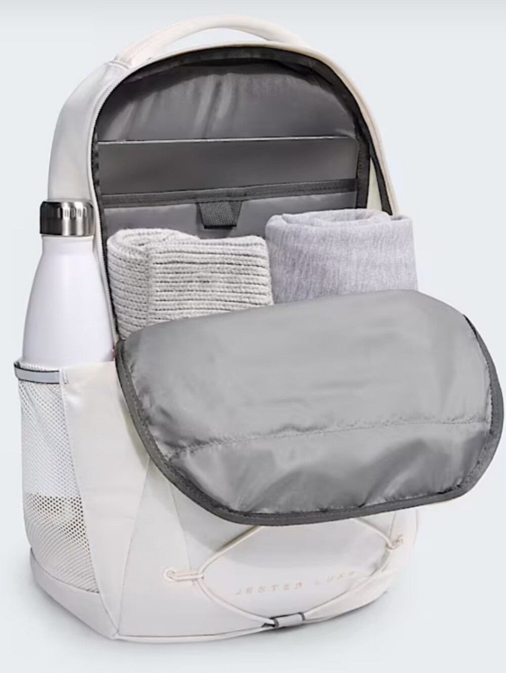 NEW! The North Face Jester Luxe Backpack in Light Cream with Rose Gold NWT - Picture 3 of 10